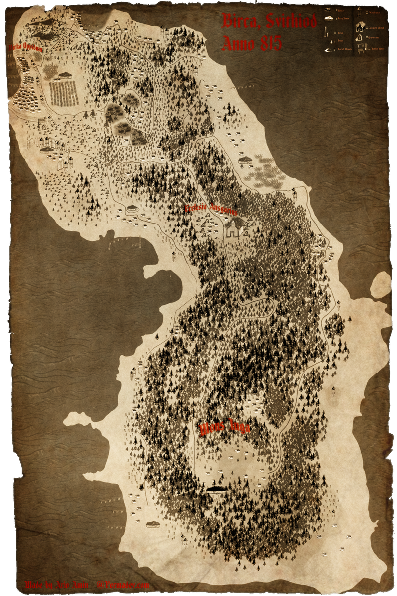 Björkö island map